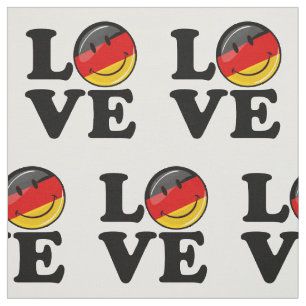 Love From Germany Smiling Flag Fabric