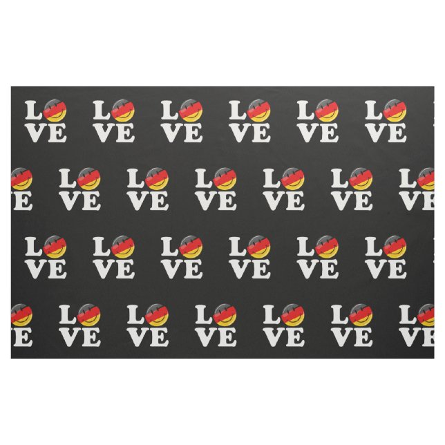 Love From Germany Smiling Flag Fabric (Fat Quarter)