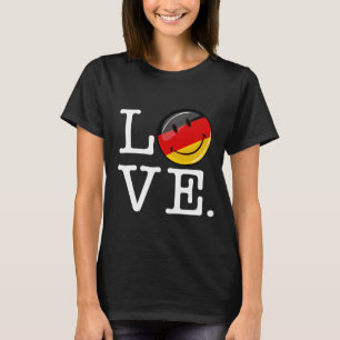 Love From Germany Smiling Flag T-Shirt