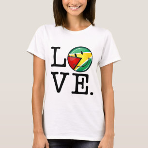 Love From Guyana Smiling Guyanese Flag T-Shirt