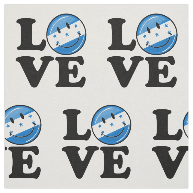 Love From Honduras Smiling flag Fabric (Swatch)