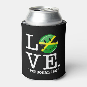 Love From Jamaica Smiling Flag Can Cooler