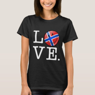 Love From Norway Smiling Flag T-Shirt