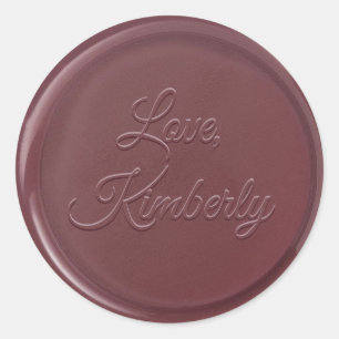 Love From Pearl Gray Wax Seal Sticker