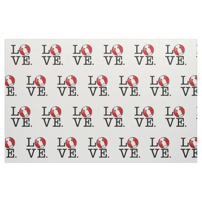 Love From Peru | Smiling Peruvian Flag Fabric (Fat Quarter)