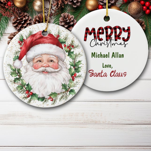 Love from Santa Claus Kid's Christmas Ceramic Tree Decoration (Creator Uploaded)