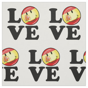 Love From Spain Smiling Flag Fabric