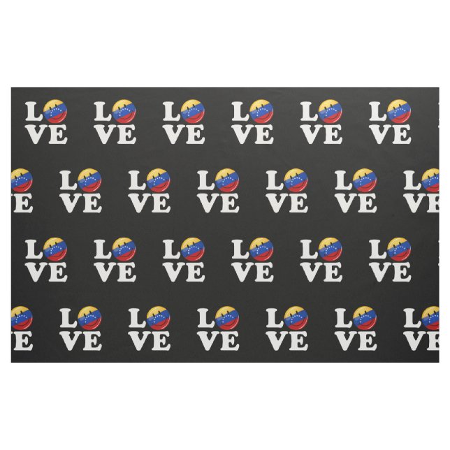 Love From Venezuela Smiling Flag Fabric (Fat Quarter)