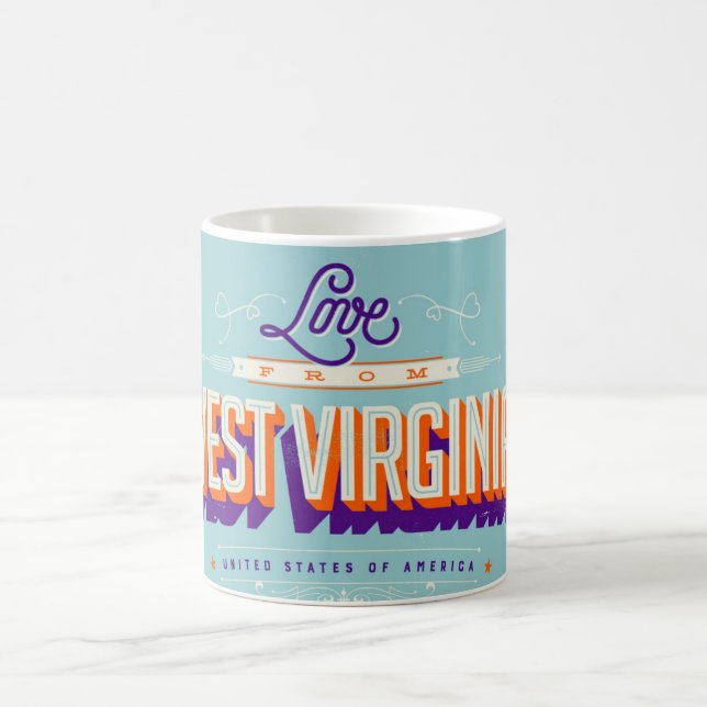 LOVE from West Virginia  Coffee Mug (Center)