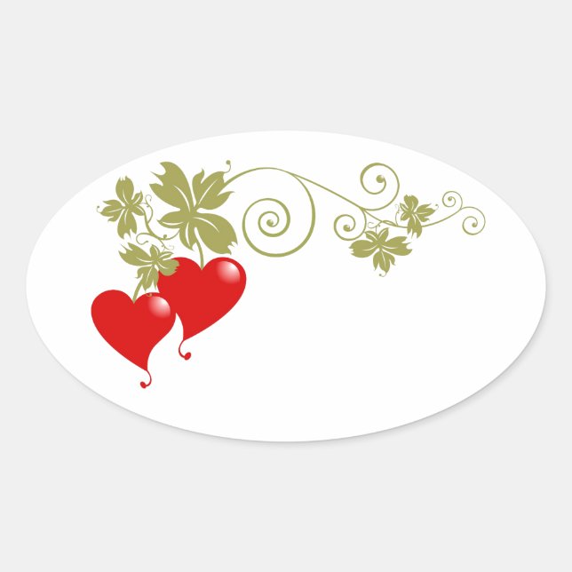 Love Fruit Oval Sticker (Front)