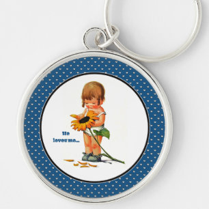 Love. Funny Little Girl Valentine's Day Gift Key Ring
