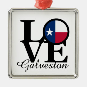 LOVE Galveston Christmas Ornament