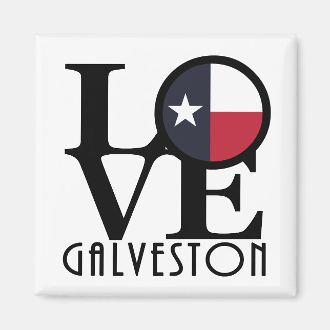 LOVE Galveston Texas Magnet (Front)