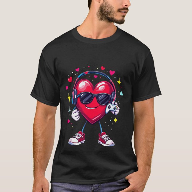 Love Game Controller Shirt,Valentines Day Shirt (Front)