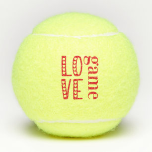 Love Game - Cute Hearts Typography Valentine's Day Tennis Balls