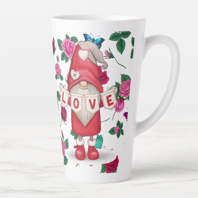 Love Garden Gnome Latte Mug (Right)