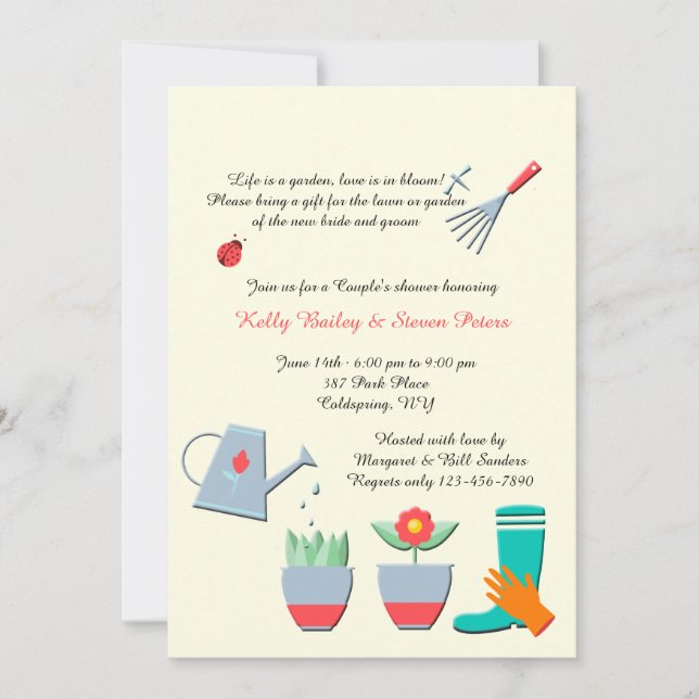 Love Gardening Shower Invitation (Front)