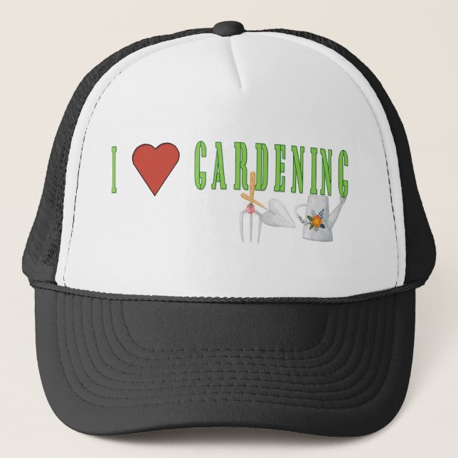 Love Gardening Trucker Hat (Front)