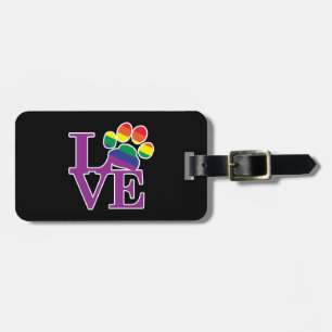 Love-Gay-Pawprint- Luggage Tag