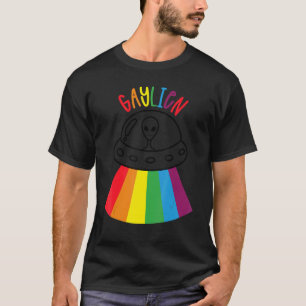 Love Gaylien Lgbtq Rainbow Beam Gay Pride Festival T-Shirt