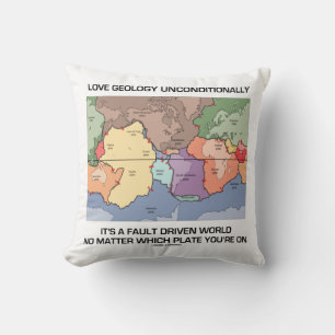 Love Geology Unconditionally Fault Driven World Cushion
