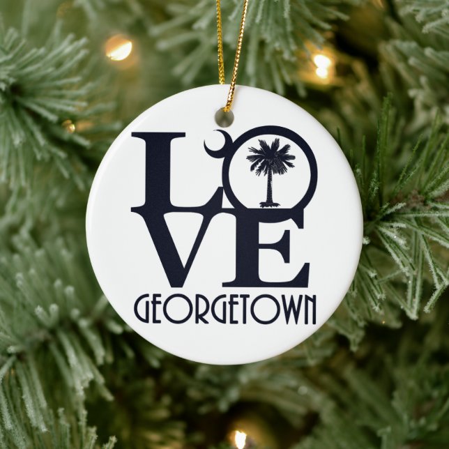 LOVE Georgetown SC Ceramic Tree Decoration (Tree)