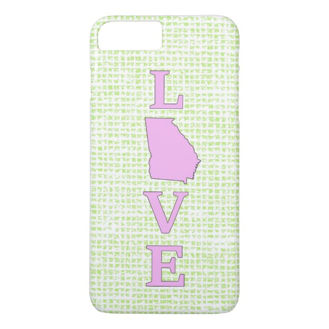 LOVE Georgia State Map Case-Mate iPhone Case (Back)