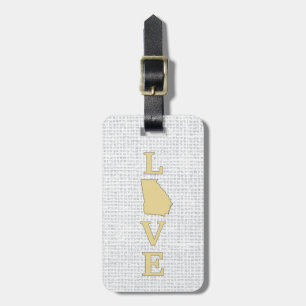 LOVE Georgia State Map Luggage Tag