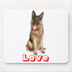 Love German Shepherd Puppy Dog Computer Mousepad