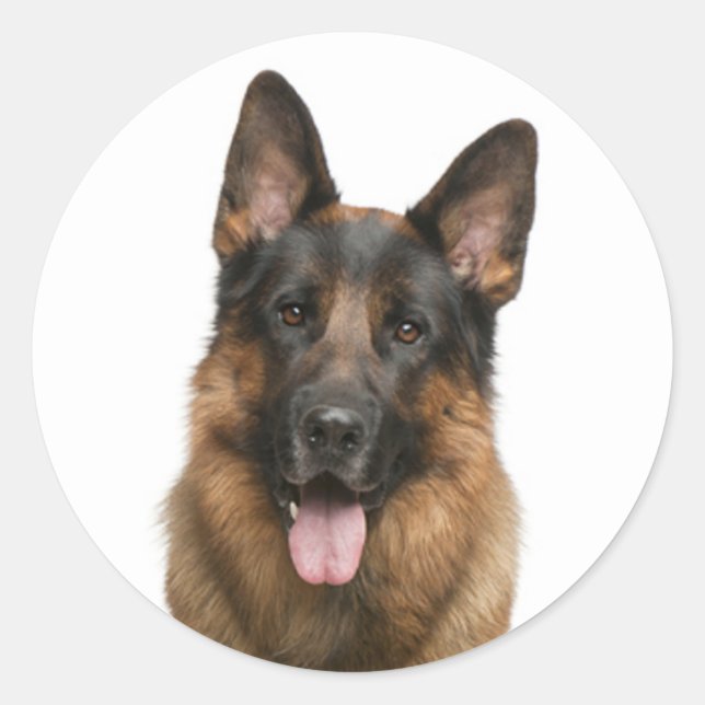Love German Shepherd Puppy Dog Stickers (Front)