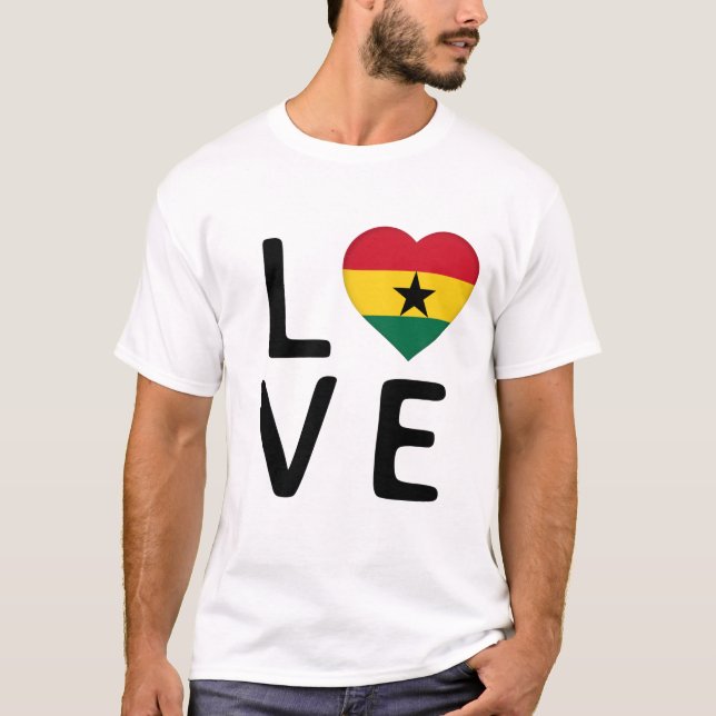 Love - Ghana Flag T-Shirt (Front)
