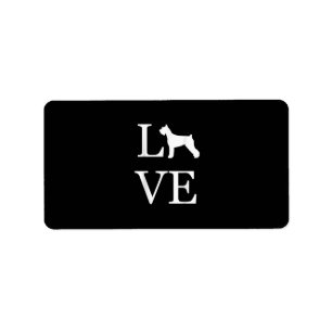 love giant schnauzer silhouette dog lover pet owne label