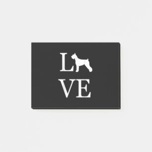 love giant schnauzer silhouette dog lover pet owne post-it notes