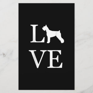 love giant schnauzer silhouette dog lover pet owne stationery