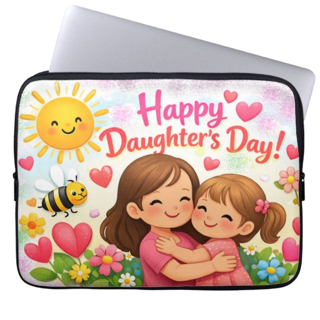 LOVE GIFT FOR DAUGHTER LAPTOP SLEEVE (Front)