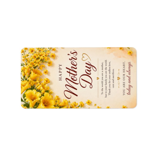 LOVE GIFT FOR MOTHER'S DAY  LABEL (Front)