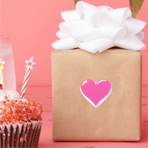 Love Gift Pink Heart Stickers
