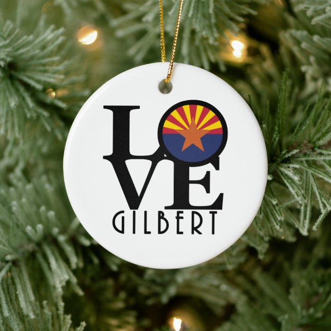 LOVE Gilbert Arizona Ceramic Tree Decoration (Tree)