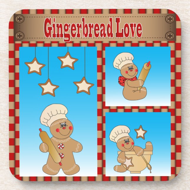 Love Gingerbread Man Bakers Coaster (Front)