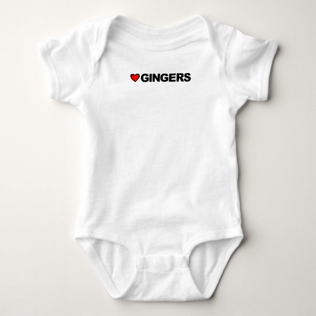 Love Gingers Sticker Baby Bodysuit (Front)