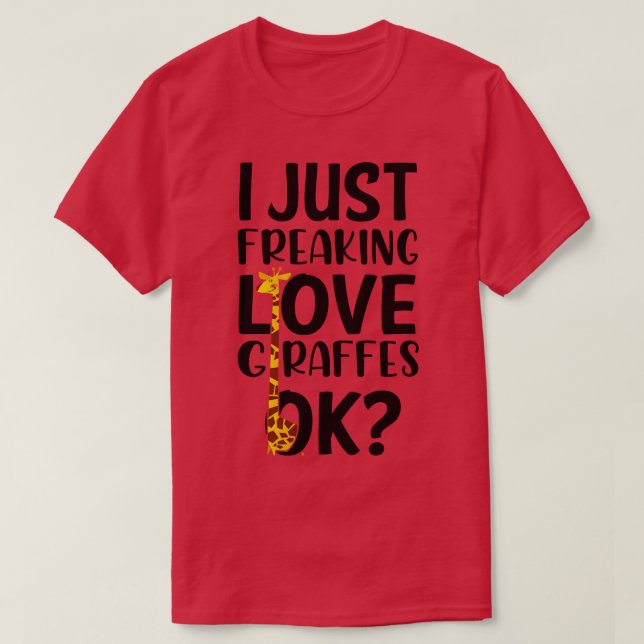 Love Giraffes T-Shirt (Design Front)