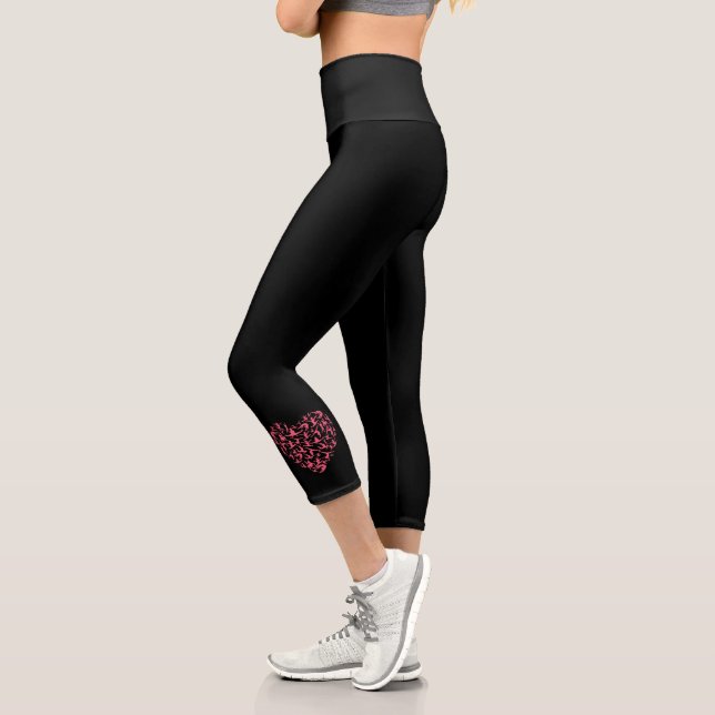 Love Girls Gymnastics - Silhouette Heart Capri Leggings (Left)
