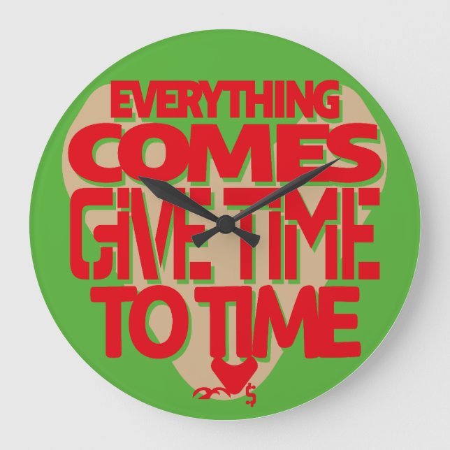 LOVE GIVE TIME TO TIME BY MASANSER LARGE CLOCK (Front)
