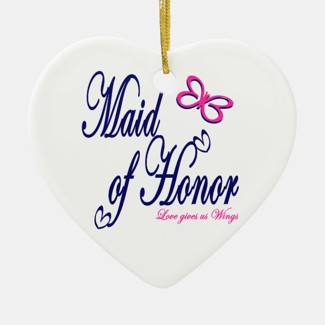 Love Gives us Wings Ceramic Tree Decoration (Front)