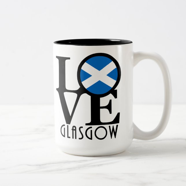 LOVE Glasgow 15oz Two-Tone Coffee Mug (Right)