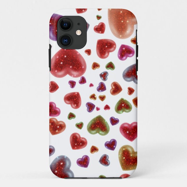 Love, glittery hearts 2 Case-Mate iPhone case (Back)