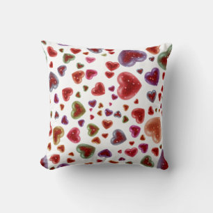 Love, glittery hearts 2 cushion