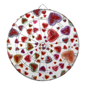 Love, glittery hearts 2 dartboard