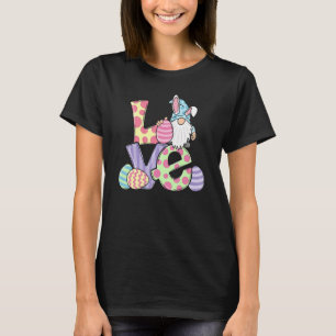Love Gnome Bunny Pastel Spring Hunt Eggs Rabbit Ea T-Shirt