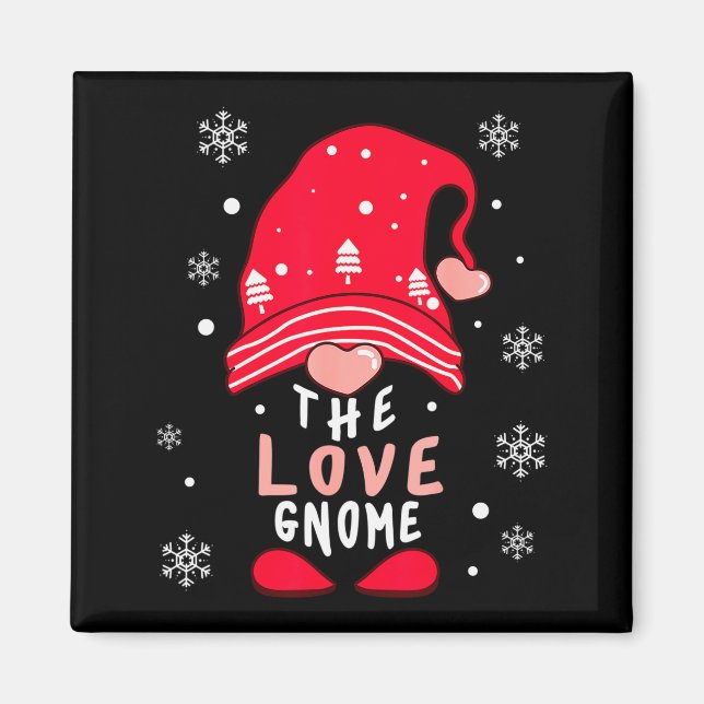 Love Gnome Family Matching Valentines Day Funny Gi Magnet (Front)